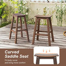 29 Inch HDPE Patio Bar Stool Set of 2 Armless Saddle Stools by LJGDeals
