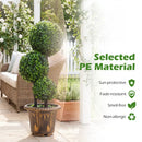 29 Inches Artificial Boxwood Topiary Tree Triple Ball Shrubs by LJGDeals
