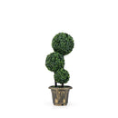 29 Inches Artificial Boxwood Topiary Tree Triple Ball Shrubs by DirectDeals
