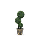 29 Inches Artificial Boxwood Topiary Tree Triple Ball Shrubs by LJGDeals