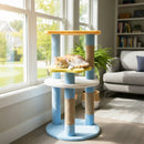 29 Inches Cute Modern Cat Tree with Star and Moon Shaped Platforms by LJGDeals
