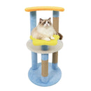 29 Inches Cute Modern Cat Tree with Star and Moon Shaped Platforms by LJGDeals