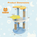 29 Inches Cute Modern Cat Tree with Star and Moon Shaped Platforms by LJGDeals