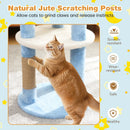 29 Inches Cute Modern Cat Tree with Star and Moon Shaped Platforms by LJGDeals