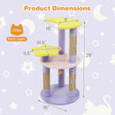 29 Inches Cute Modern Cat Tree with Star and Moon Shaped Platforms by LJGDeals