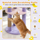 29 Inches Cute Modern Cat Tree with Star and Moon Shaped Platforms by LJGDeals