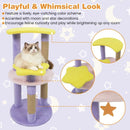 29 Inches Cute Modern Cat Tree with Star and Moon Shaped Platforms by LJGDeals