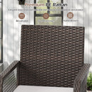 29 Inches Patio 360¬∞ Swivel Bar Stool with Cross-Woven Armrests and Seat Cushion-White