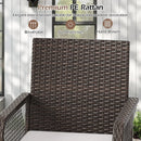 29 Inches Patio 360¬∞ Swivel Bar Stool with Cross-Woven Armrests and Seat Cushion-White by LJGDeals