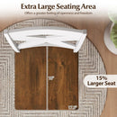 29" Rubberwood Swivel Barstools Set of 4 with Backrest and Large Seat by LJGDeals