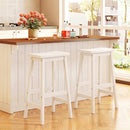 29" Saddle Seat Counter Height Stool Set of 2 with Footrests by LJGDeals
