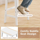 29" Saddle Seat Counter Height Stool Set of 2 with Footrests by LJGDeals