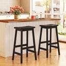 29" Saddle Seat Counter Height Stool Set of 2 with Footrests by LJGDeals