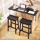 29" Saddle Seat Counter Height Stool Set of 2 with Footrests by LJGDeals