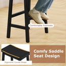 29" Saddle Seat Counter Height Stool Set of 2 with Footrests by LJGDeals