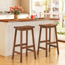 29" Saddle Seat Counter Height Stool Set of 2 with Footrests by LJGDeals