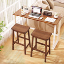 29" Saddle Seat Counter Height Stool Set of 2 with Footrests by LJGDeals
