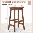 29" Saddle Seat Counter Height Stool Set of 2 with Footrests by LJGDeals