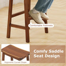 29" Saddle Seat Counter Height Stool Set of 2 with Footrests by LJGDeals