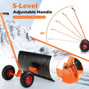 29 Inches Snow Pusher for Driveway-Orange by LJGDeals