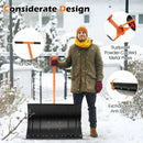 29 Inches Snow Pusher for Driveway-Orange by LJGDeals