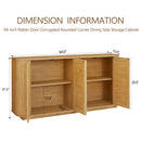 Contemporary Wave Shaped TV Stand With Rattan Doors by HouseOfZazla