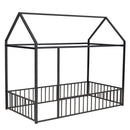Metal Bed House Bed Frame With Fence by Unique Piece Furniture
