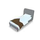 Twin Bed With Curved Headboard - Gray / Black by HouseOfZazla