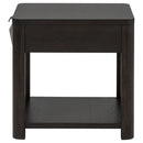 Marcelo Wood End Table with Drawer and Shelf Coffee