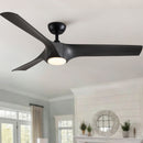 Reversible Quiet Motor Ceiling Fan Light With ABS Blades by HouseOfZazla