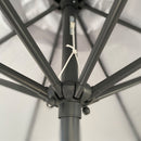 Patio Market Umbrella With 8 Steel Ribs, UV-Resistant And Waterproof Canopy