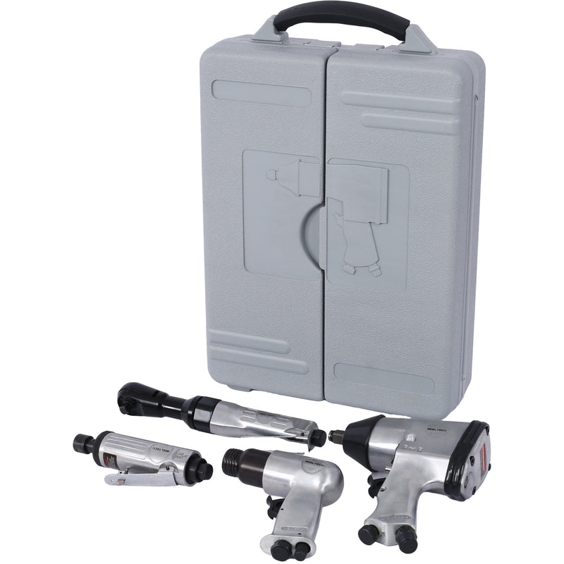Air Tool and Accessories Kit, 71 Piece, Impact Wrench, Air Ratchet, Die Grinder, Aire Hammer, Hose Fittings, Storage Case