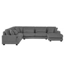 Oversized Sectional Sofa U - Shaped Sofa Couch Modern Sofa Upholstered In Soft With A Chaise Lounge For Living Room by HouseOfZazla