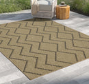 Earth - 5'3" X 7'3" Indoor, Outdoor Area Rug - Black, Natural by HouseOfZazla
