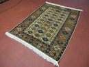 4' X 5' Antique Handmade Caucasian Kazak Shirvan Wool Rug Snow Flakes