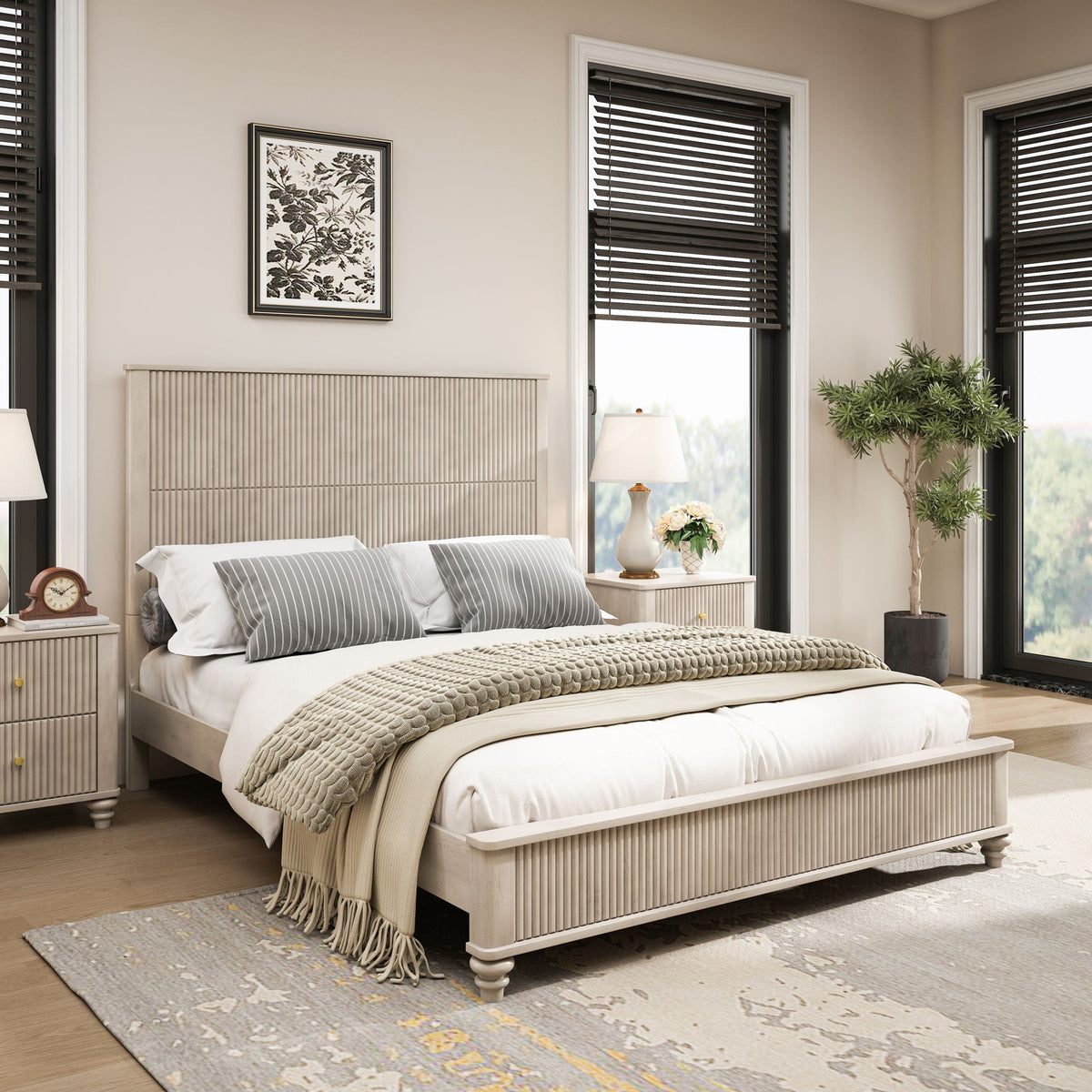 Platform Bed Frame With Tall Headboard, photo 16 of 40