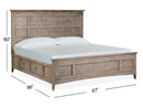 Paxton Place - Complete Panel Bed With Storage Rails