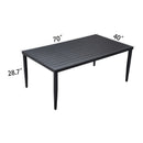 Outdoor Patio Dining Table With Tapered Feet & Umbrella Hole by HouseOfZazla