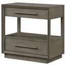 Durango 2-drawer Nightstand Bedside Table Taupe Oak