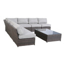 Comfortable Modern Patio Rattan Sectional Set With Cushions by Unique Piece Furniture