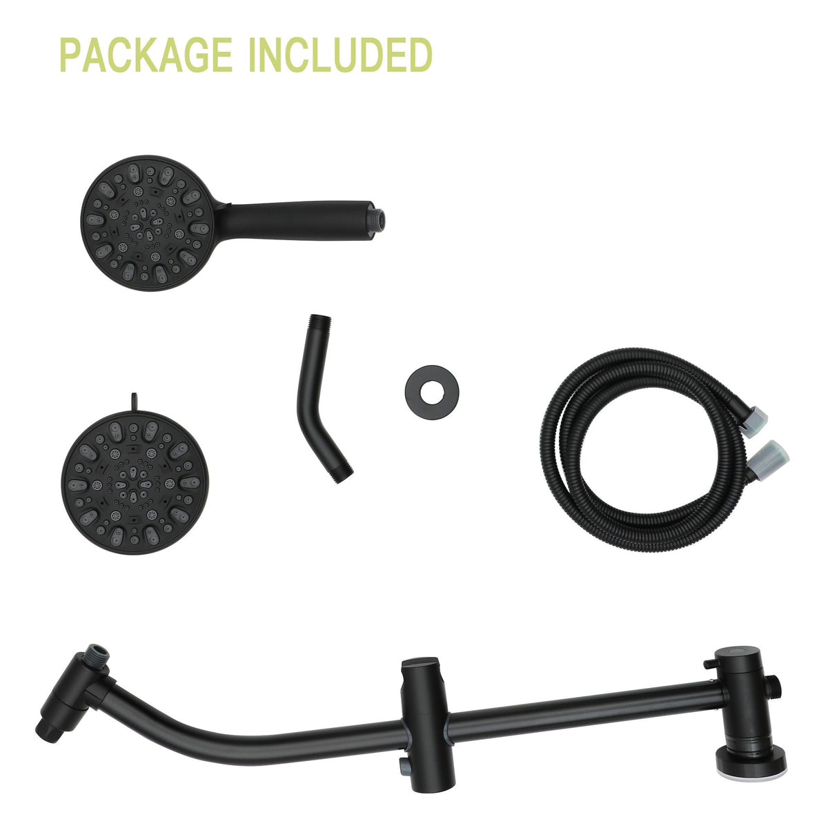 Multi Function Dual Shower Head Shower System With 4.7" Rain Showerhead, 7 Function Hand Shower, Adjustable Slide Bar, photo 8 of 25