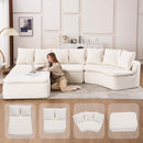 133'' Modular U-Shaped Sectional Compression Sofa