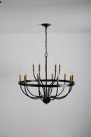 18-Light Industrial Iron Candle Chandelier