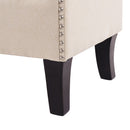 Kathy - Roll Arm Entryway Accent Bench - Sky Neutral Beige by HouseOfZazla