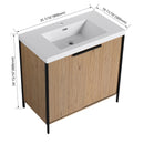 Modern Freestanding Bathroom Vanity With Resin Sink & Soft Close Cabinet Doors by HouseOfZazla