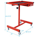 Adjustable Tear Down Work Table With Drawer For Garages, Repair Shops, And Diy, Portable, (4) 2.5" Swivel Casters, 220 Pound Capacity, Rubber Corners, Heavy Duty Steel by HouseOfZazla