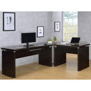 Floating - Top Computer Desk With Pullout Keyboard Shelf - Brown by HouseOfZazla