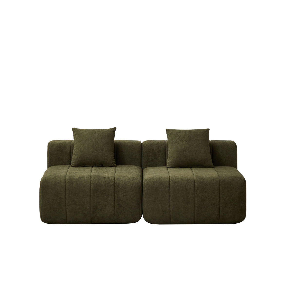 Modular Sectional Sofa With 2 Pillows, Symmetrical Design, photo 11 of 40
