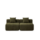 Modular Sectional Sofa With 2 Pillows, Symmetrical Design by HouseOfZazla
