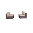 Wide Armless Outdoor Chairs With Cushions (Set of 2) by Unique Piece Furniture
